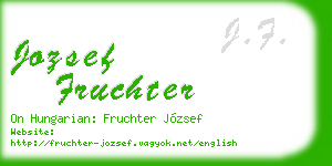 jozsef fruchter business card